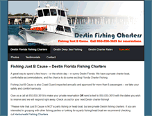 Tablet Screenshot of fishingjustbcause.com